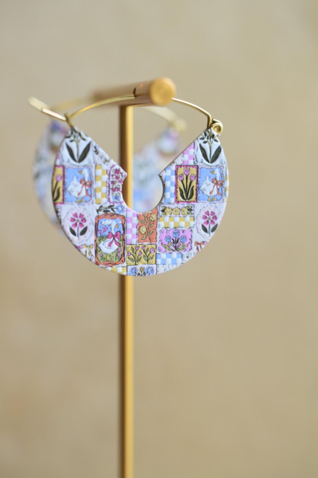Metal Printed Hoops