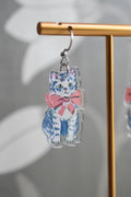 Cute Cat Whimsical Vintage Earrings