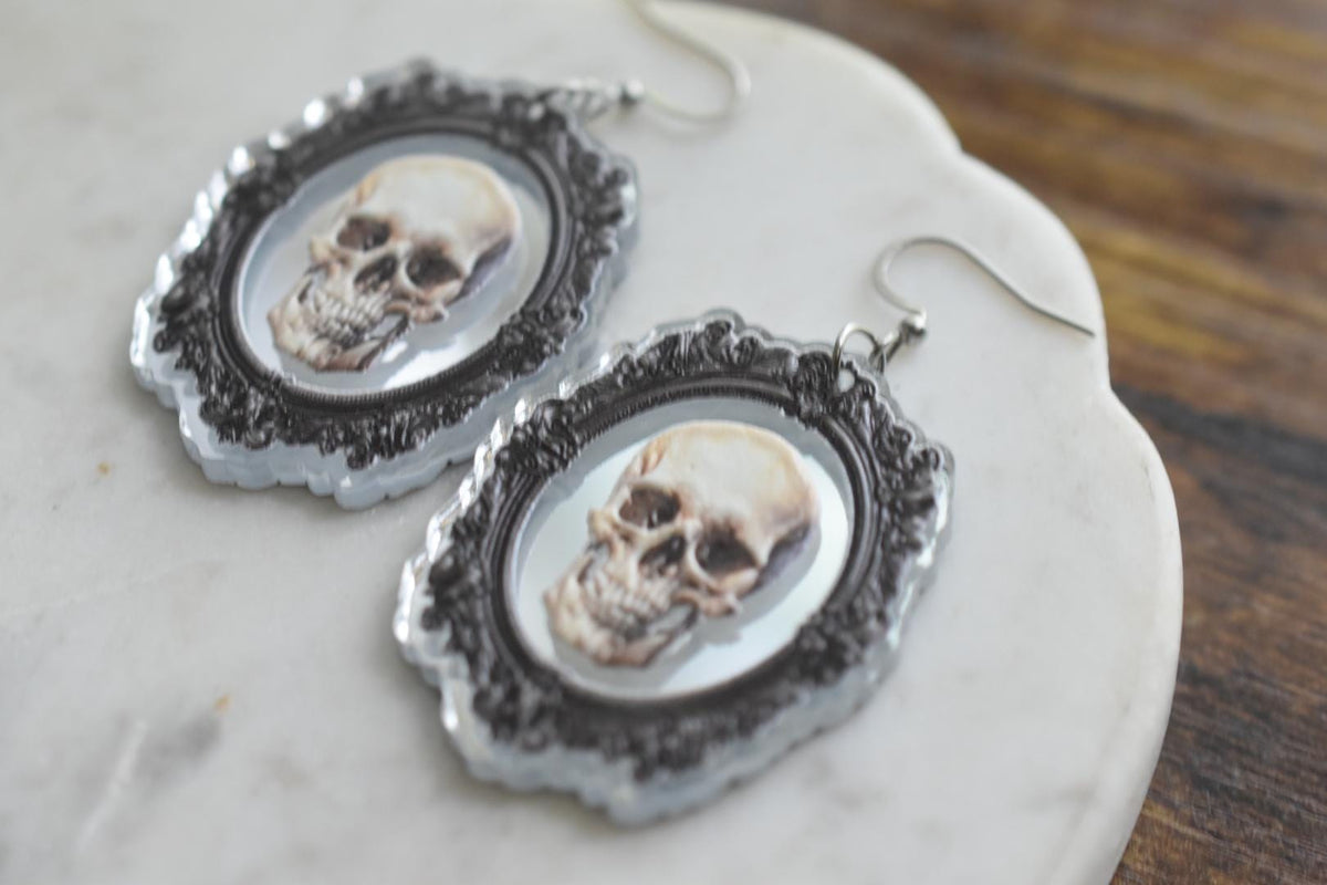 Gothic Skull Vintage Halloween Earrings