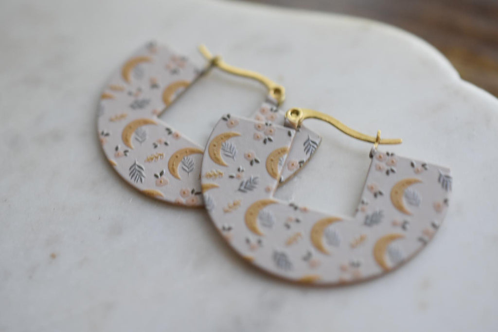 Crescent Moon Boho Earrings