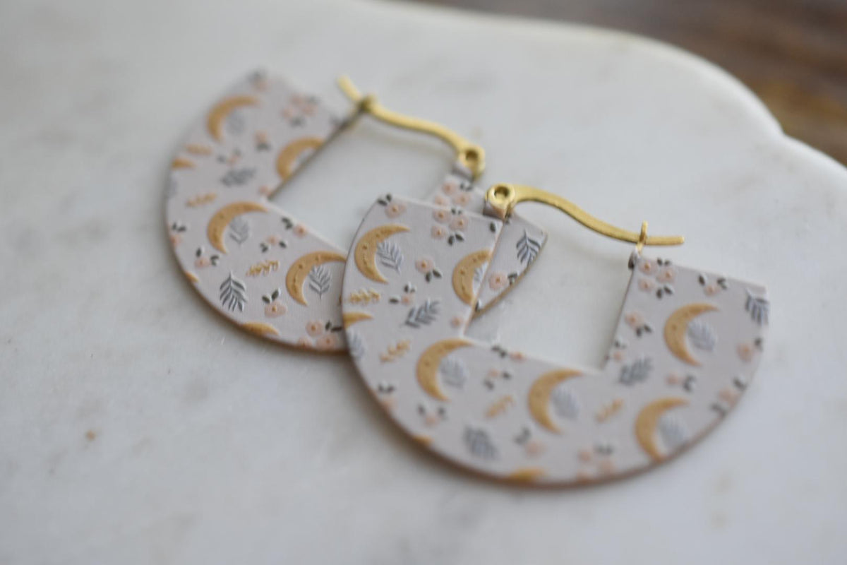 Crescent Moon Boho Earrings