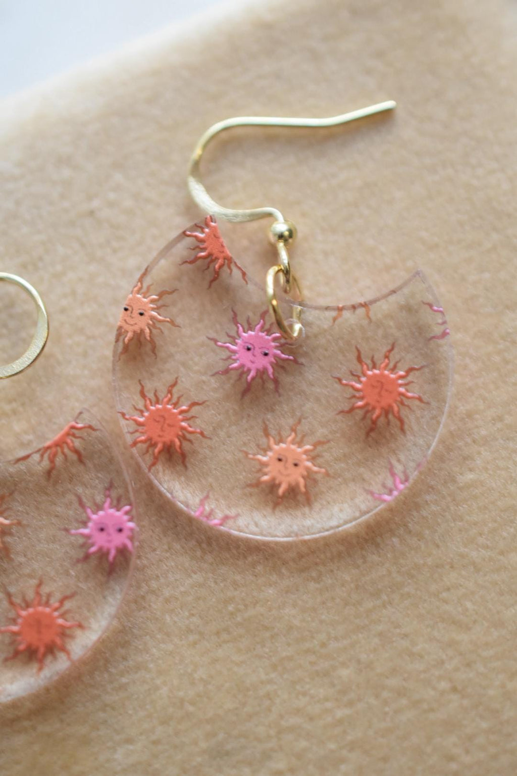 Cute Sun Boho Sunburst Earrings Acrylic