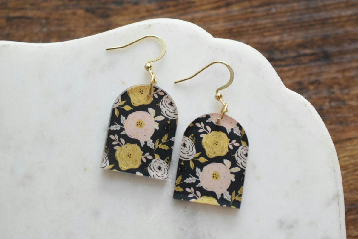 Moody Floral Arch Cottagecore Earrings