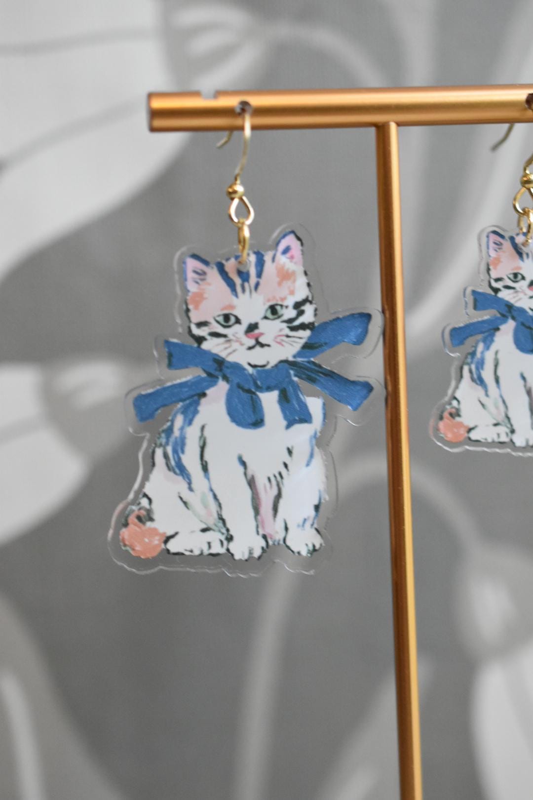 Cute Cat Whimsical Vintage Earrings