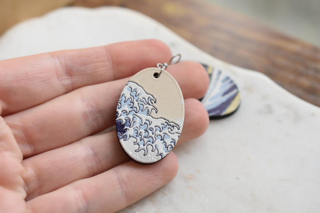Katsushika Hokusai The Great Wave of Kanagawa Earrings