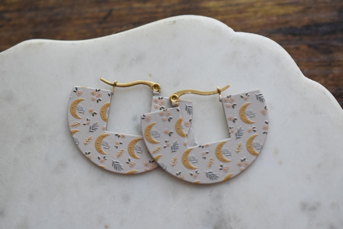 Crescent Moon Boho Earrings