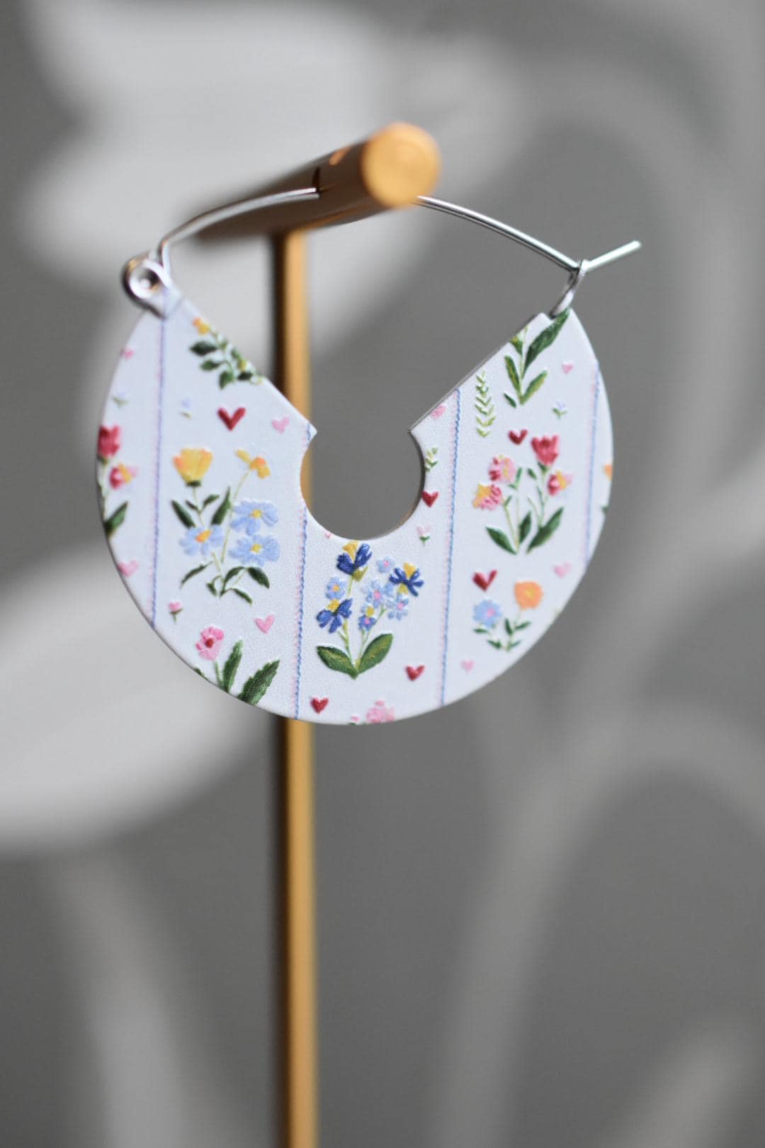 Wildflower Cottagecore Hoop Earrings