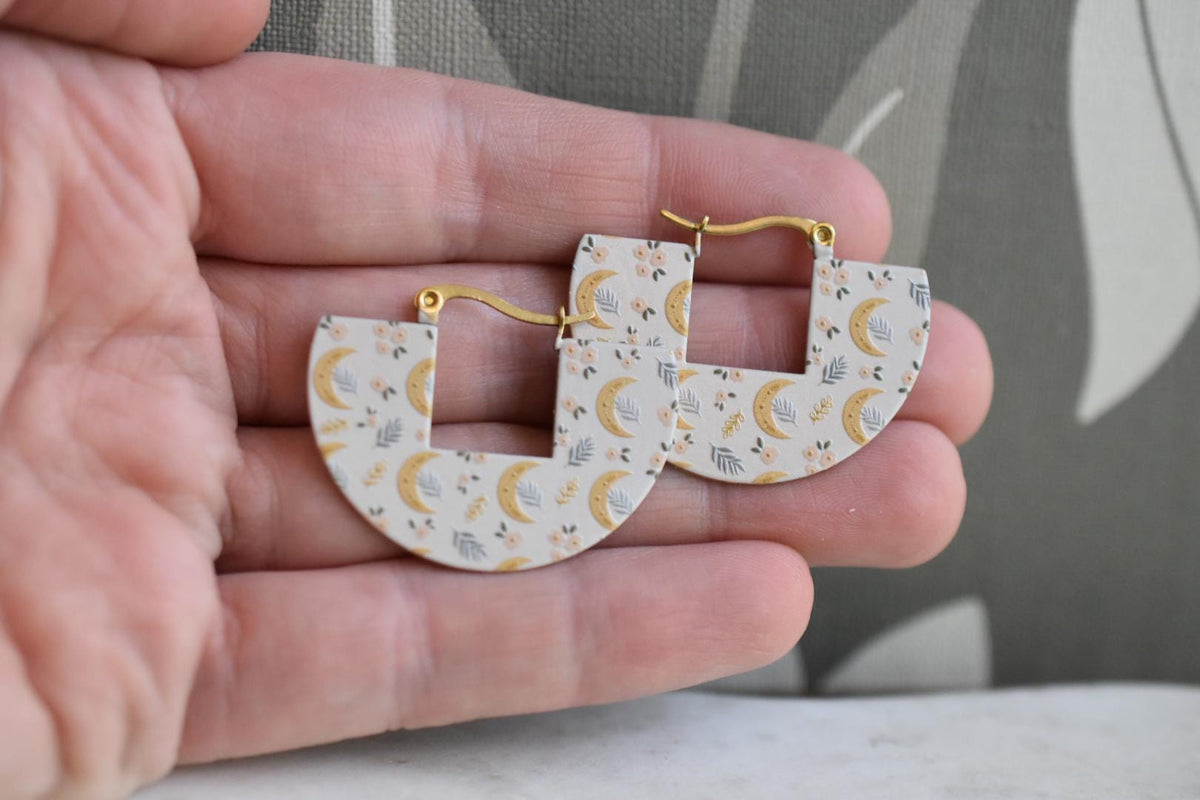 Crescent Moon Boho Earrings