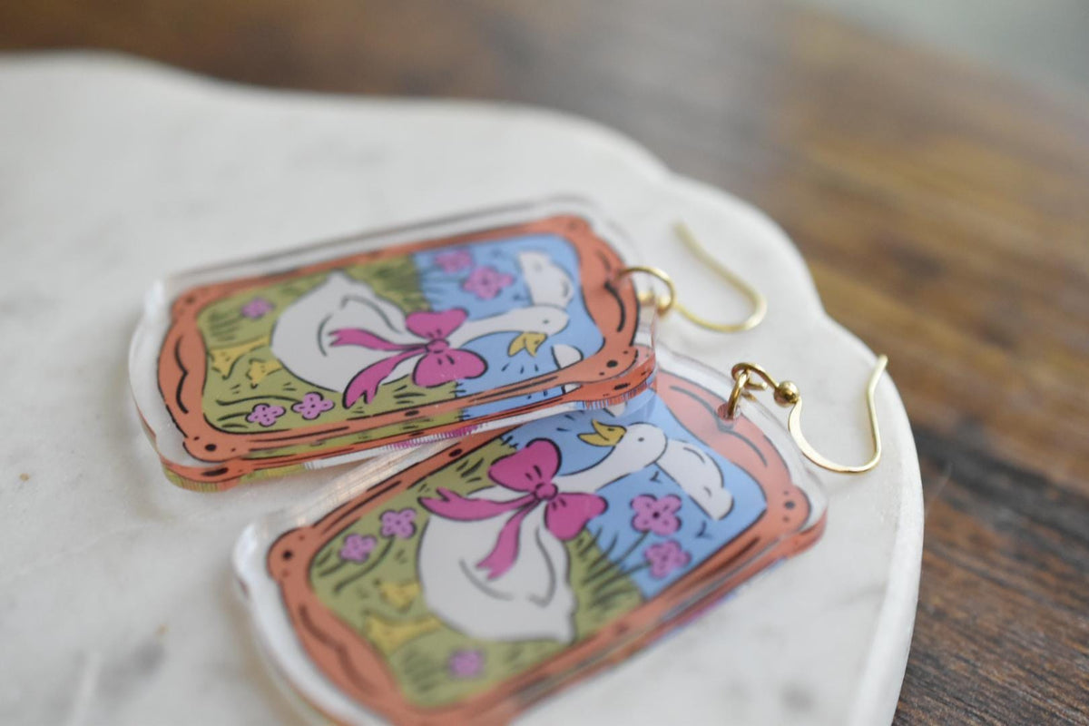 Cute Goose Vintage Style Earrings