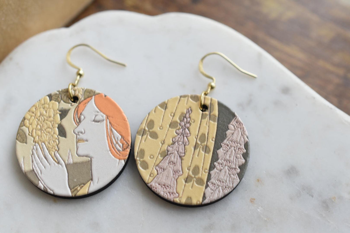 Maurice Verneuil Laburnum and Foxgloves Earrings