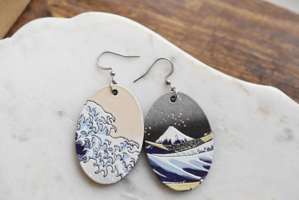 Katsushika Hokusai The Great Wave of Kanagawa Earrings
