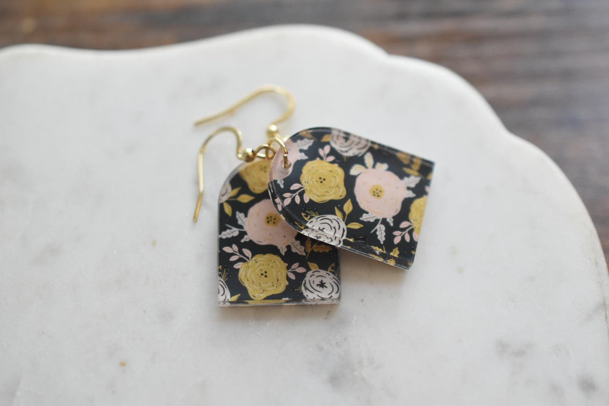 Moody Floral Arch Cottagecore Earrings