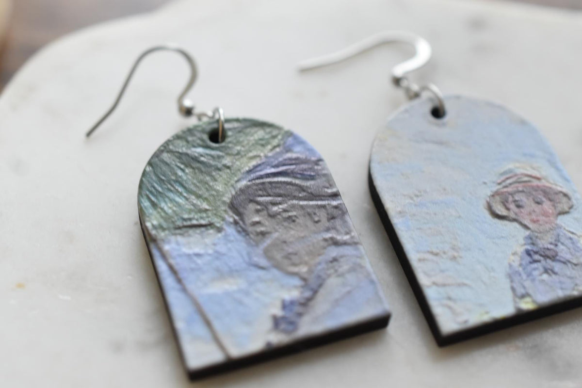 Claude Monet Madame Monet and Her Son Earrings