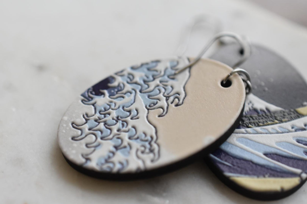 Katsushika Hokusai The Great Wave of Kanagawa Earrings