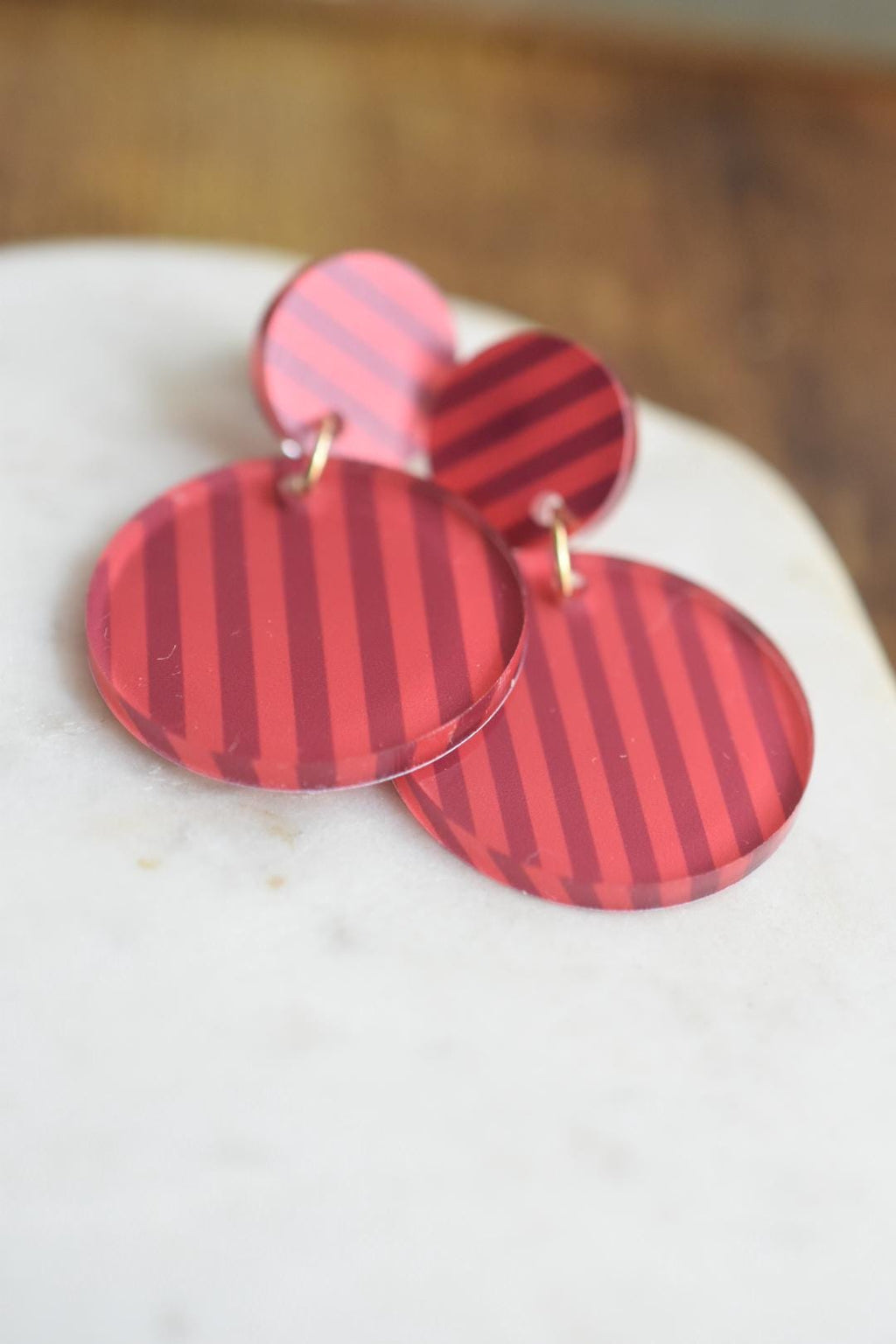 Modern Colorful Striped Acrylic Earrings