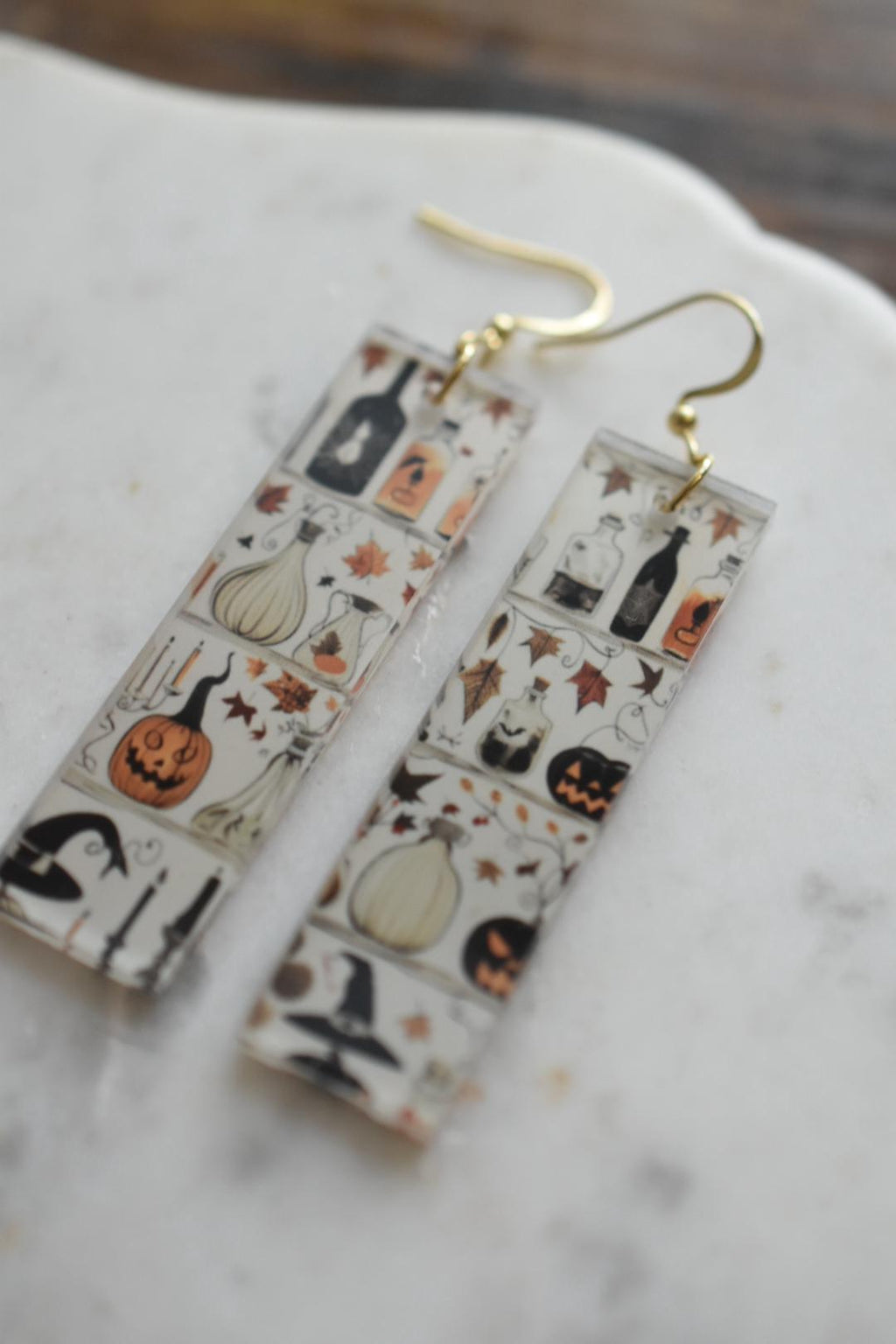 Witchy Potion Bottles Bar Earrings
