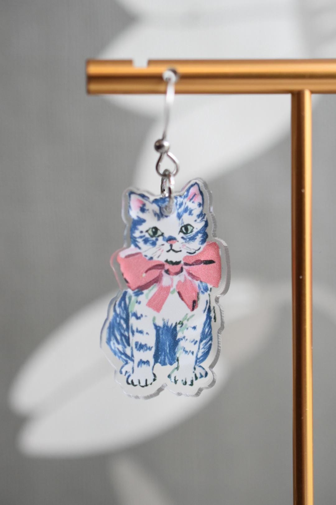 Cute Cat Whimsical Vintage Earrings