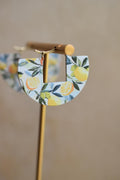 Lemon Hoop Earrings Mediterranean Summer
