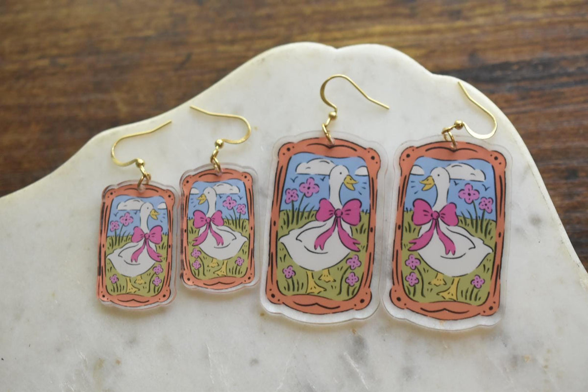 Cute Goose Vintage Style Earrings
