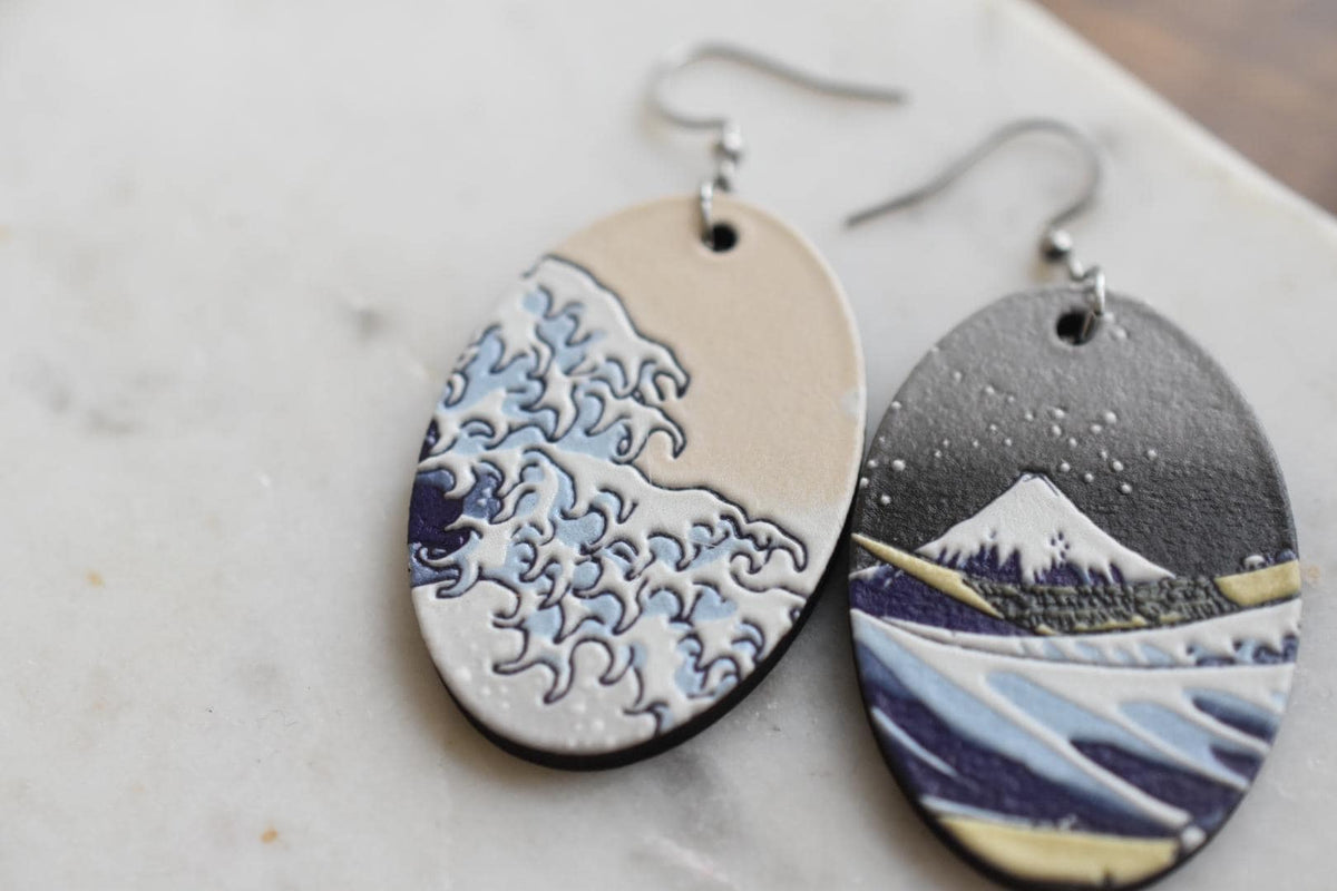 Katsushika Hokusai The Great Wave of Kanagawa Earrings