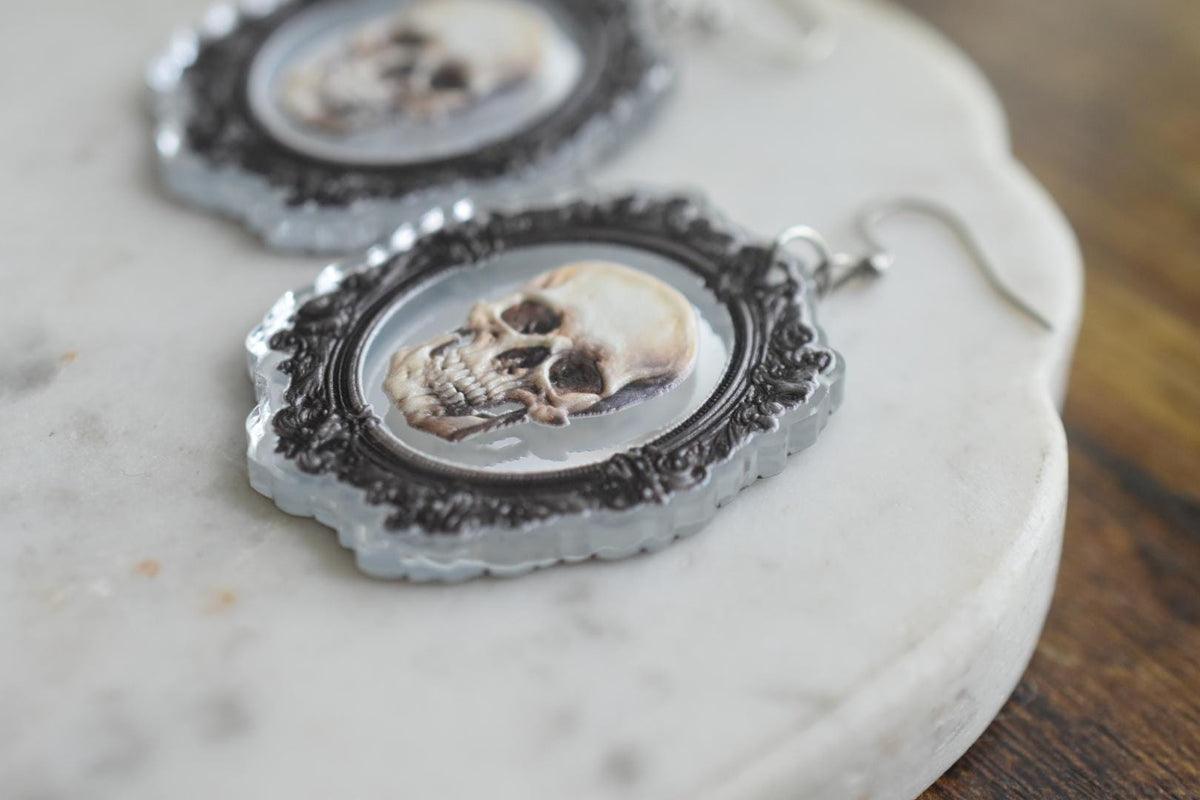 Gothic Skull Vintage Halloween Earrings