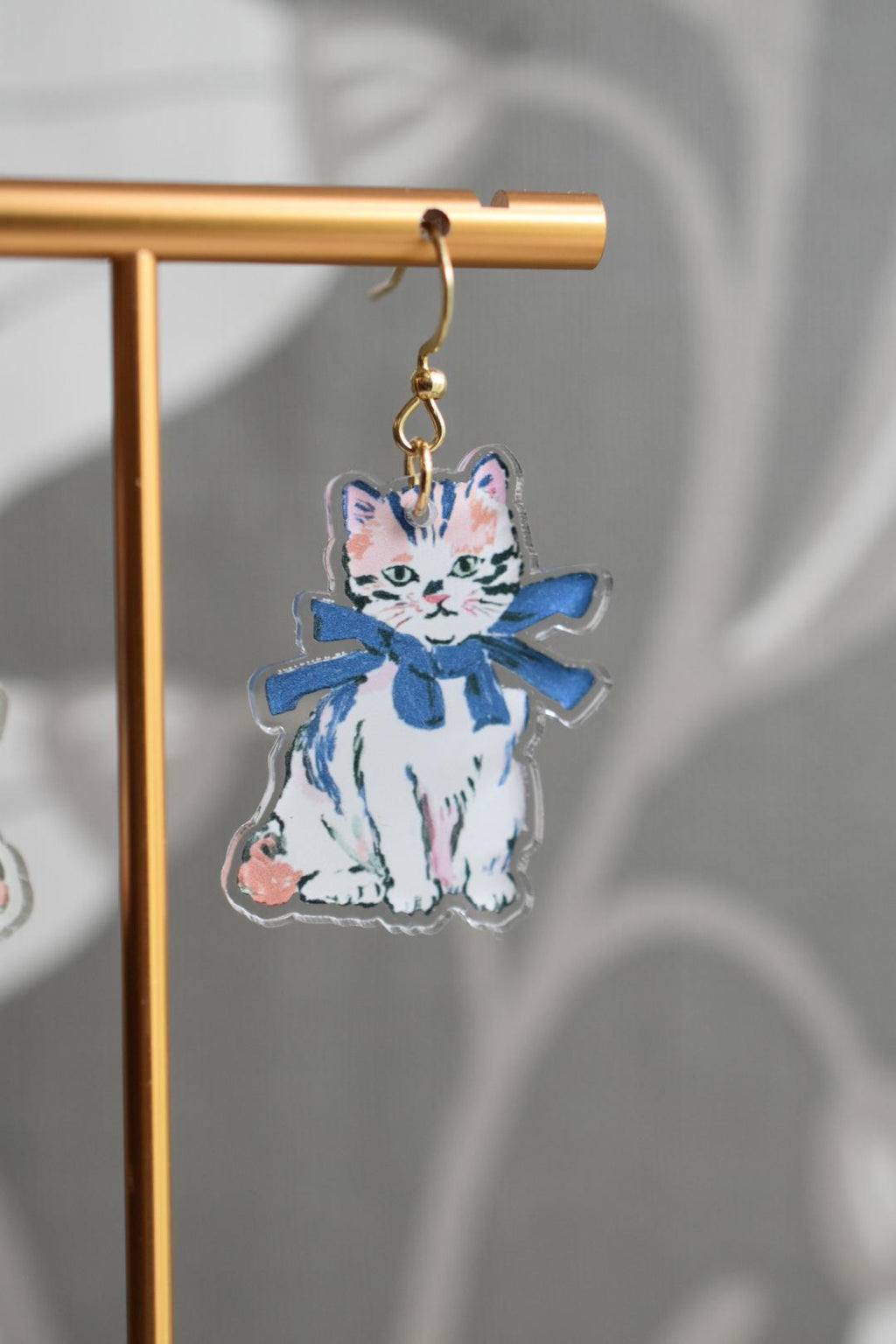 Cute Cat Whimsical Vintage Earrings