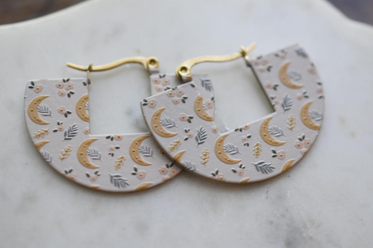 Crescent Moon Boho Earrings