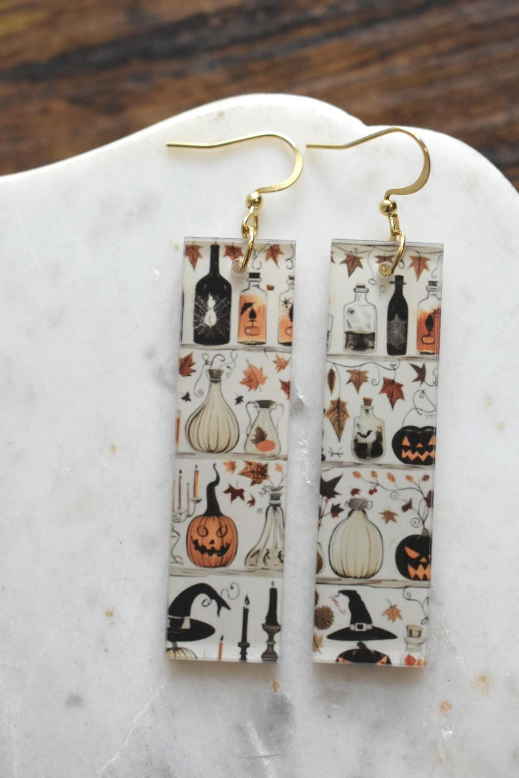 Witchy Potion Bottles Bar Earrings