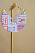 Embroidered Effect Seafood Coastal Earrings