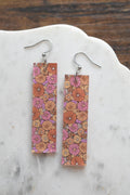 Retro 70s Floral Groovy Floral Earrings