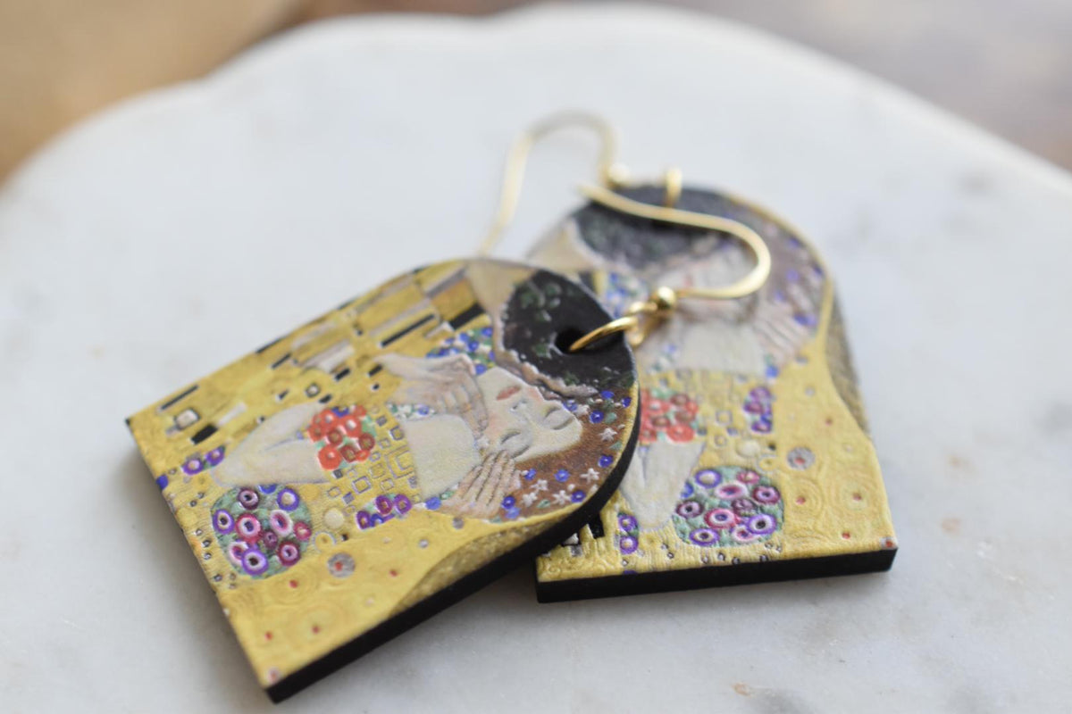 Gustav Klimt The Kiss Earrings