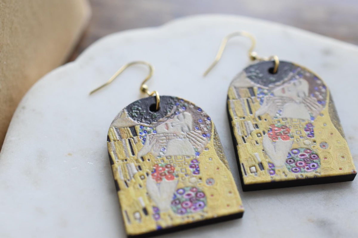 Gustav Klimt The Kiss Earrings