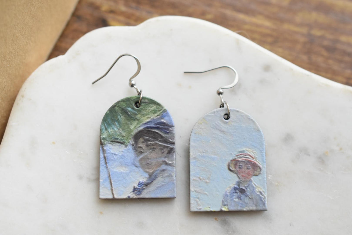 Claude Monet Madame Monet and Her Son Earrings