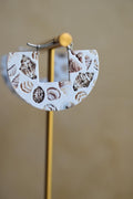 Seashell Hoop Earring Costal Pattern Jewelry