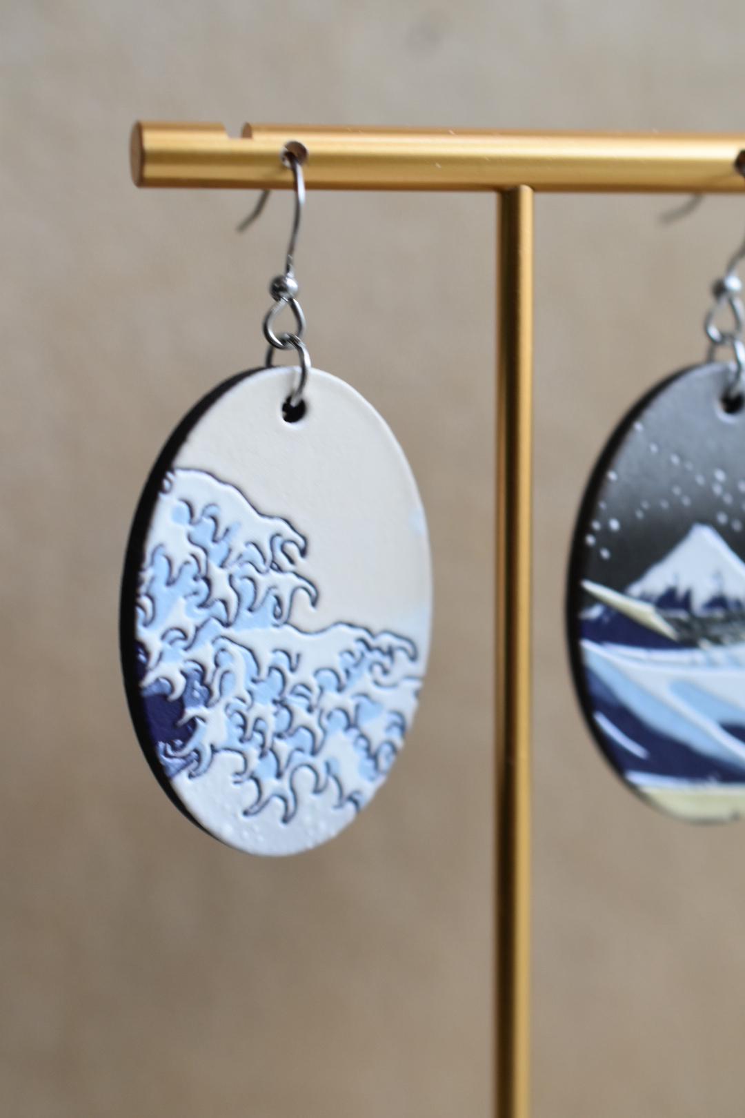 Katsushika Hokusai The Great Wave of Kanagawa Earrings